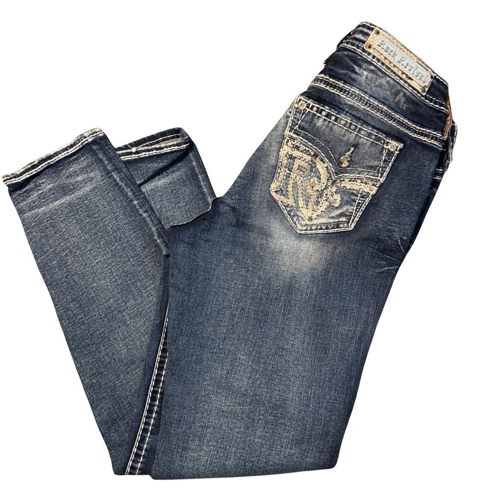 Rock Revival Sundee Easy Skinny Jeans Women's Size 39 Mid Rise 36x31 - Picture 2 of 16